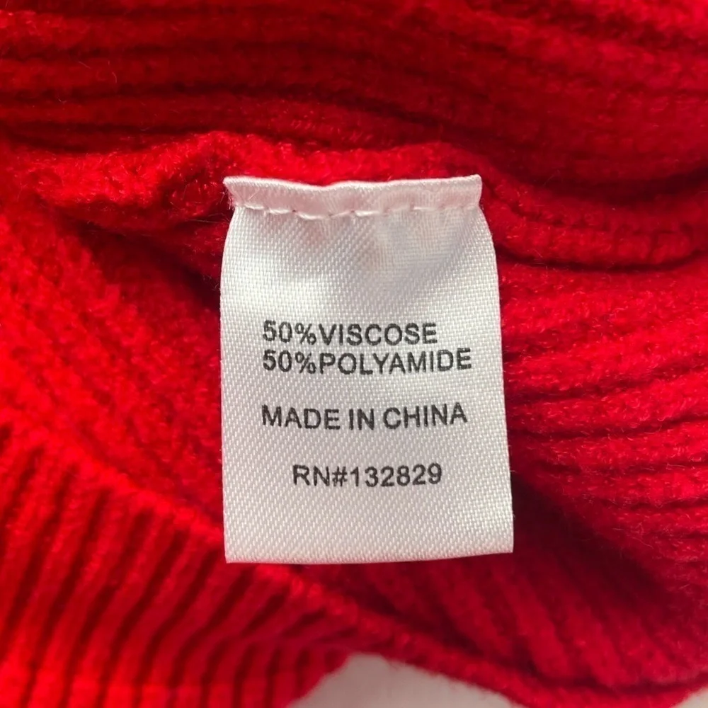 Superdown Geraldine Ribbed Cropped Sweater‎ in Red Size Extra Small